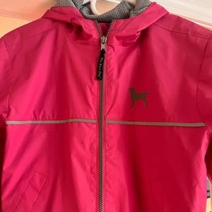 Black dog kids rain coat size 5/6